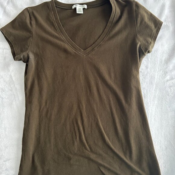 Bozzolo Olive Green Crew top tee - Picture 1 of 3